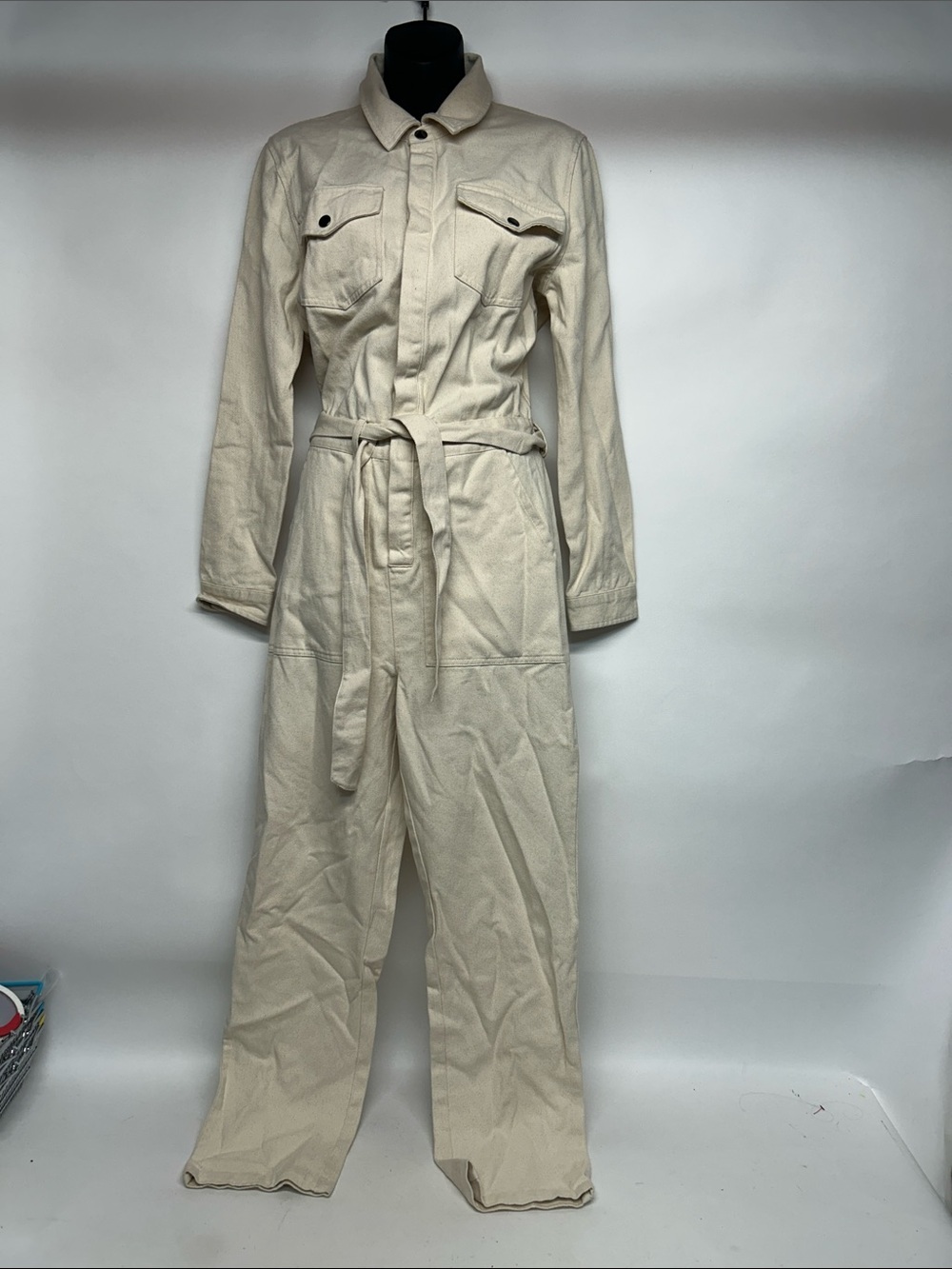 Velvet Heart Cream Denim jumpsuit NWT size small